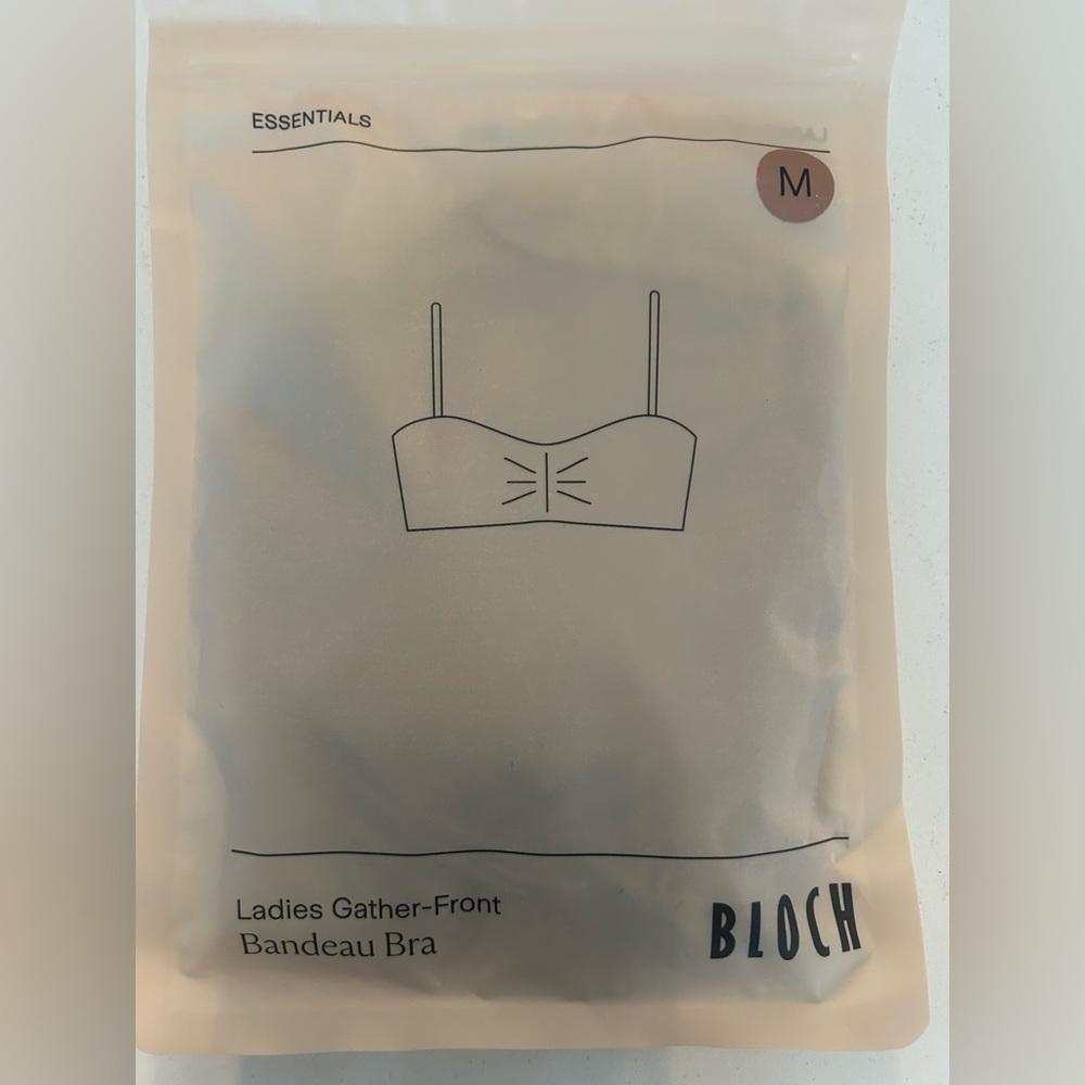 Bloch Beige Gather-Front Bandeau Bra